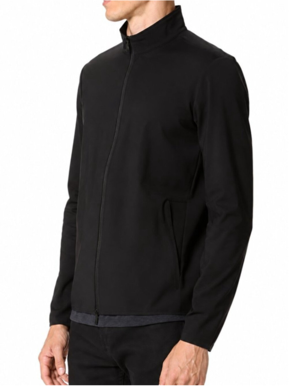 THEORY Rolenn Plinth Performance Technical Full-Zip Jacket Blk Medium Soft Shell